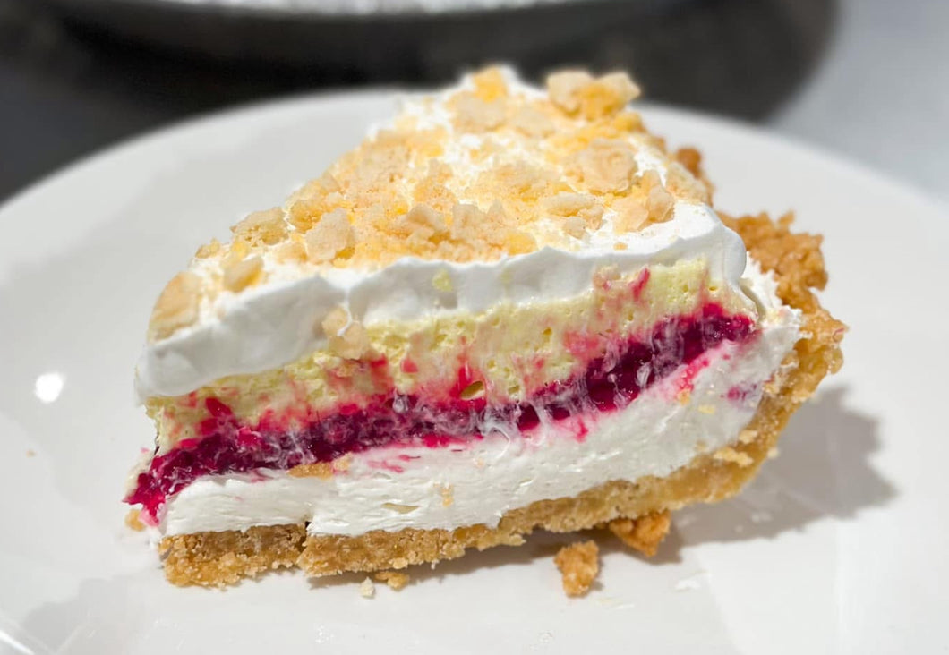 Lemon Raspberry Cream Pie