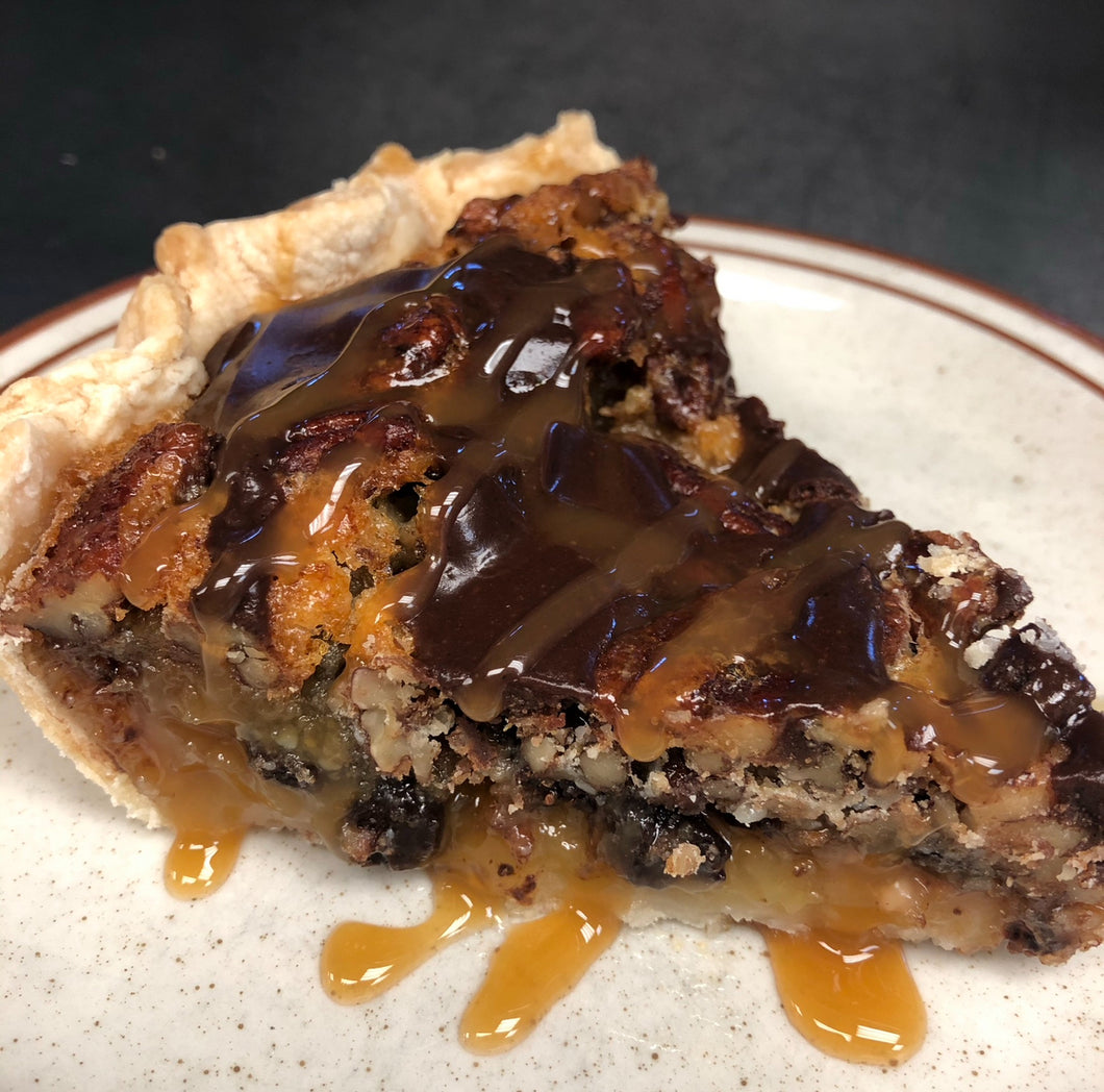 Chocolate Turtle Pecan Pie